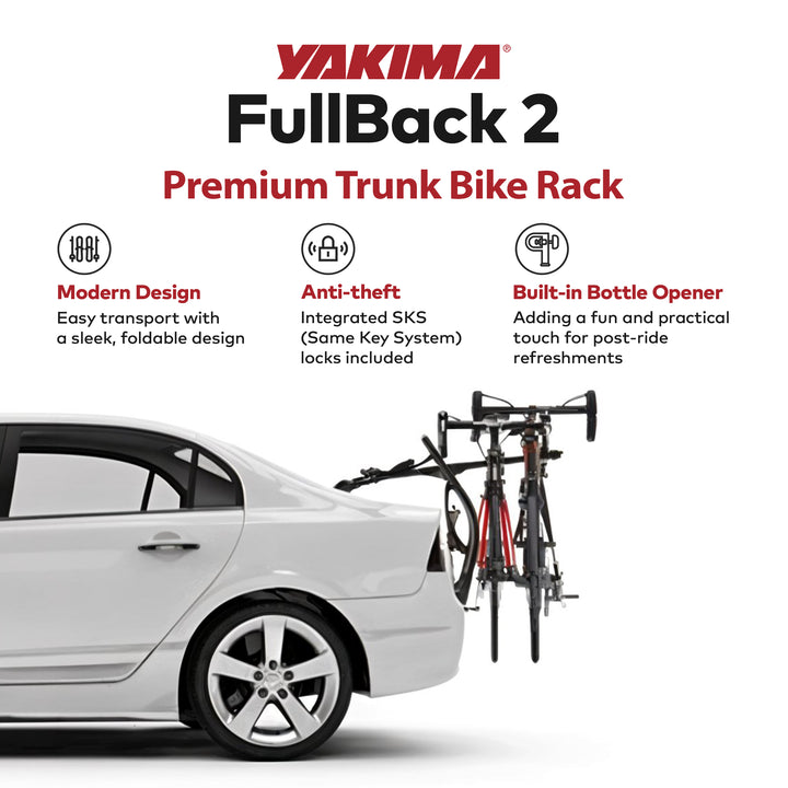 Yakima FullBack 2 Bike Capacity Trunk Bike Strap Rack w/ZipStrips (Open Box)