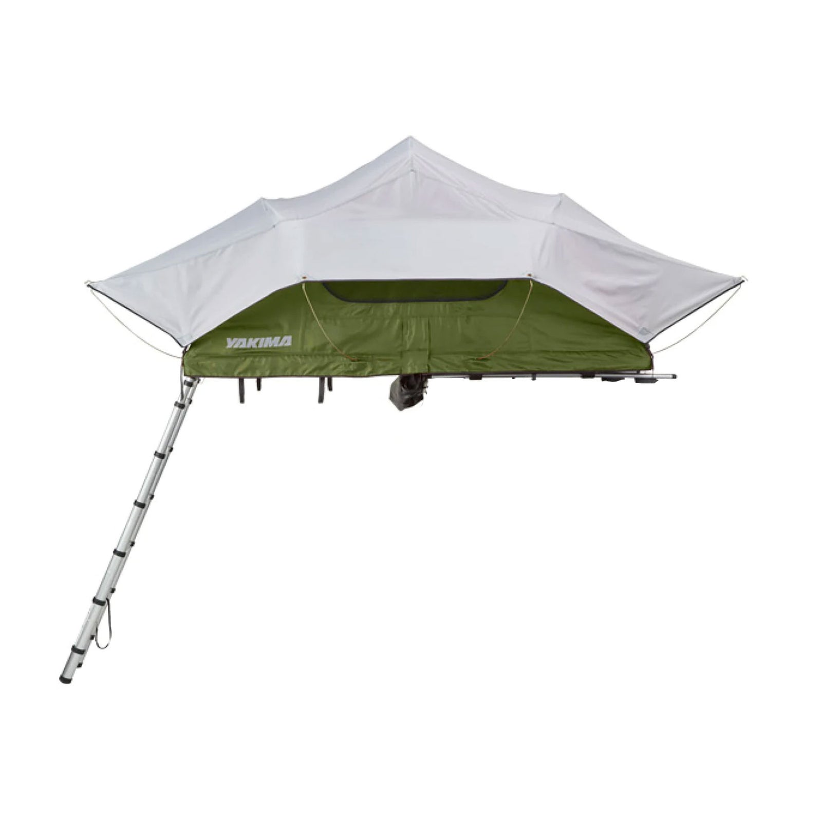 Yakima SkyRise Medium Nylon Rooftop Camping Tent for 3 People with Ladder, Green - VMInnovations