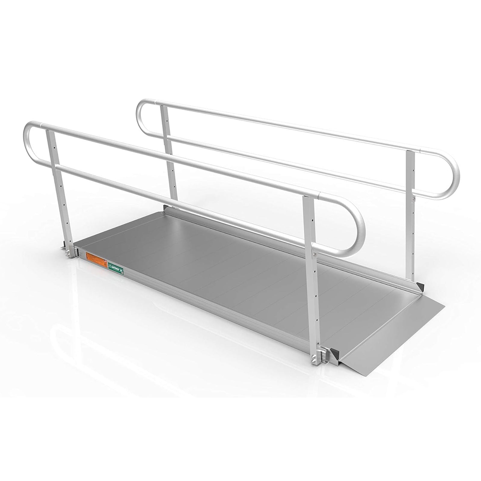EZ-ACCESS GATEWAY 3G 8 Foot Aluminum Portable Wheelchair Ramp w/2 Line Handrails - VMInnovations