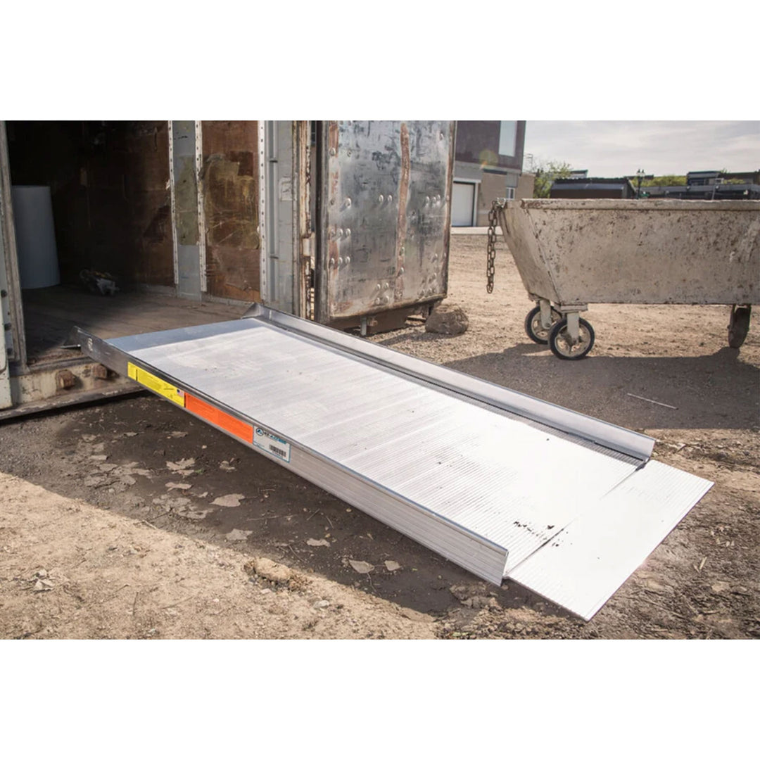 EZ-ACCESS TRAVERSE 8 Ft Walking Ramp Aluminum Non Slip Surface, Silver(Open Box)