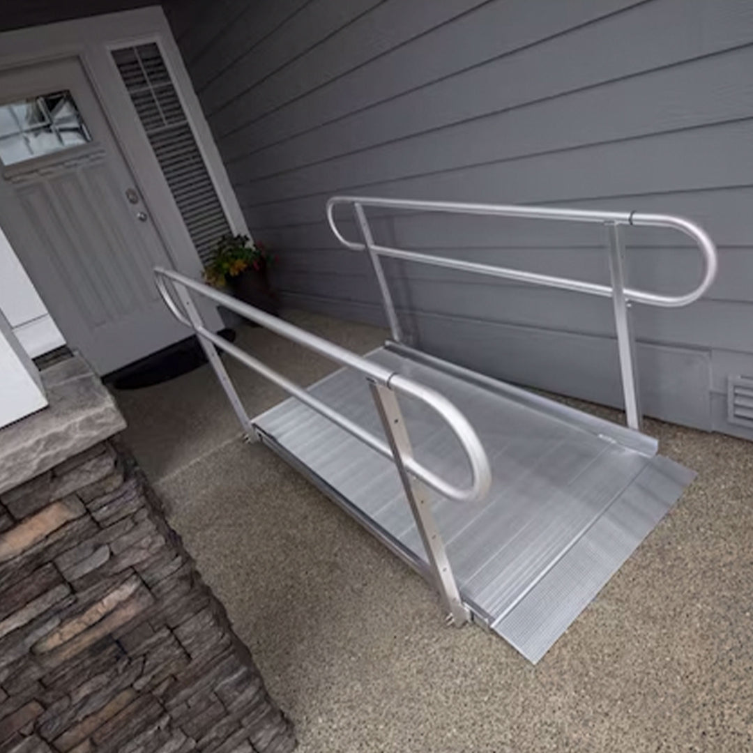 EZ-ACCESS GATEWAY 3G 10 Ft Aluminum Portable Wheelchair Ramp w/ 2 Line Handrails