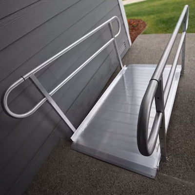 EZ-ACCESS GATEWAY 3G 10 Ft Aluminum Portable Wheelchair Ramp w/ 2 Line Handrails - VMInnovations
