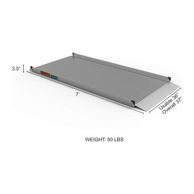 EZ-ACCESS GATEWAY 7" Solid Surface Aluminum Portable Wheelchair Ramp (Open Box) - VMInnovations