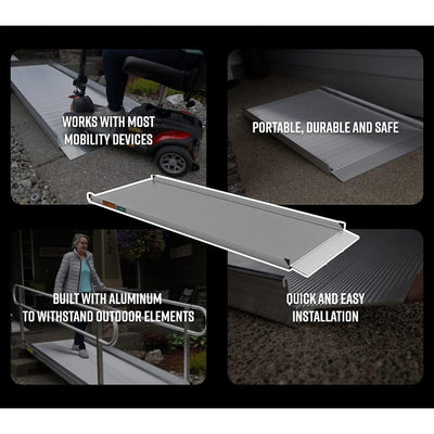 EZ-ACCESS GATEWAY 3G 5ft Portable Wheelchair Ramp w/2 Line Handrails (Open Box) - VMInnovations