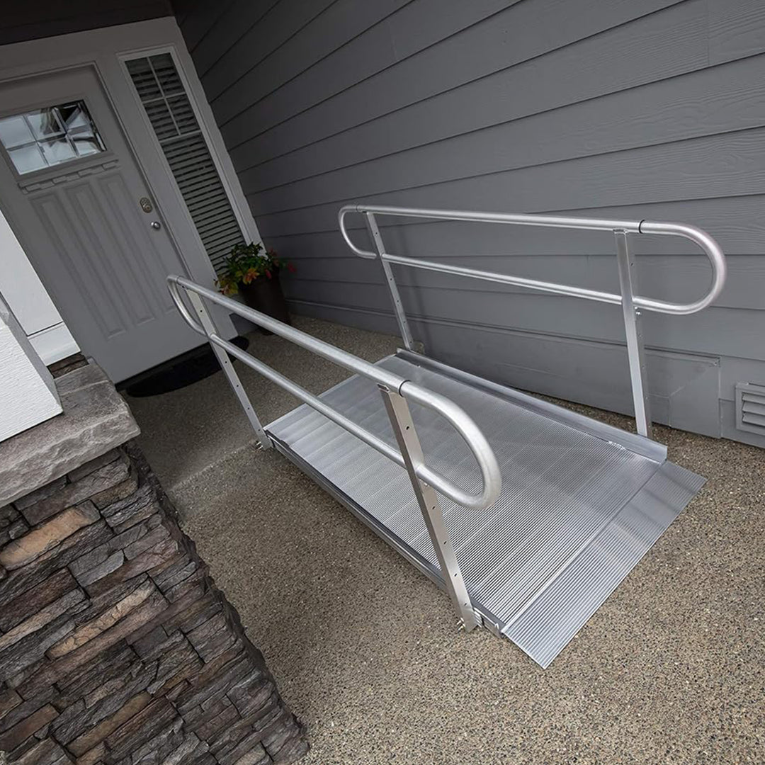 EZ-ACCESS GATEWAY 3G 5 Foot Aluminum Portable Wheelchair Ramp w/2 Line Handrails