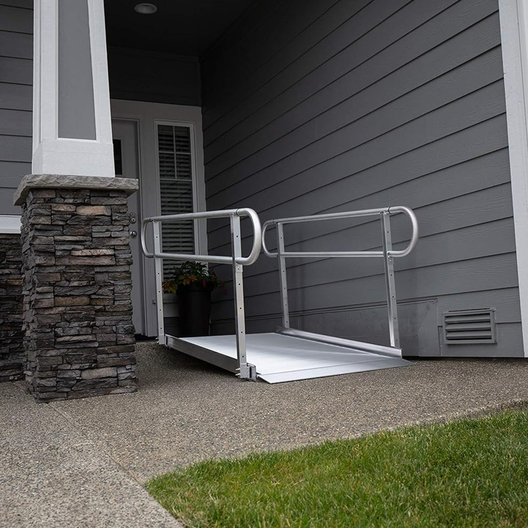 EZ-ACCESS GATEWAY 3G 5 Foot Aluminum Portable Wheelchair Ramp w/2 Line Handrails