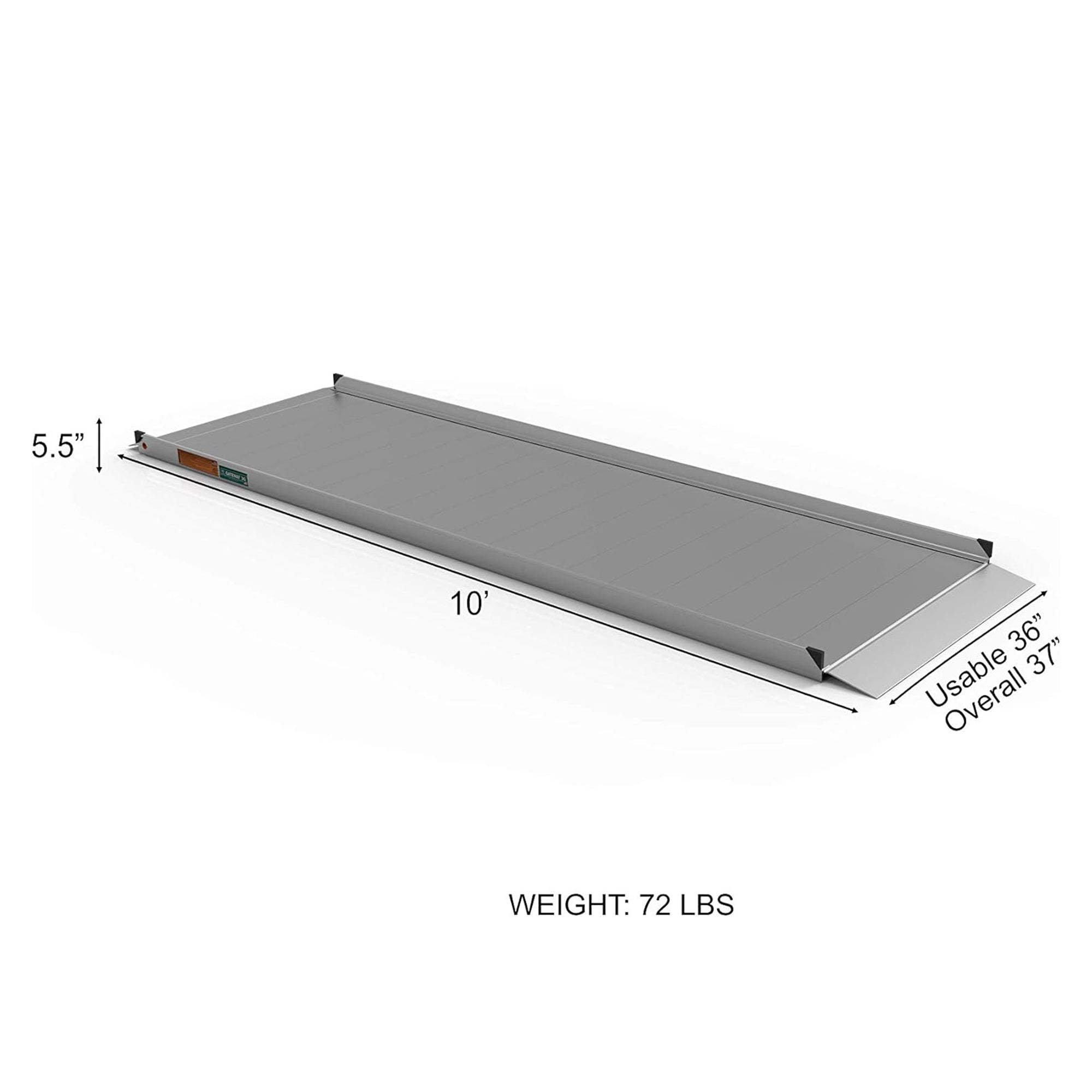 EZ-ACCESS GATEWAY 3G 10 Foot Solid Surface Aluminum Portable Wheelchair Ramp - VMInnovations