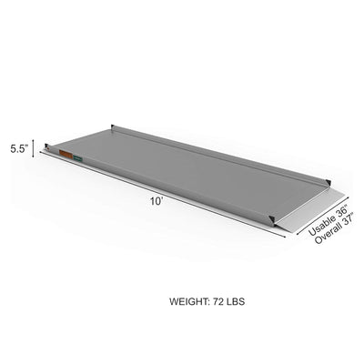 EZ-ACCESS GATEWAY 3G 10 Foot Solid Surface Aluminum Portable Wheelchair Ramp - VMInnovations