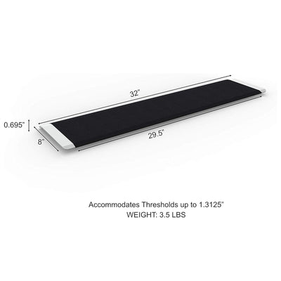 EZ-ACCESS TRANSITIONS 32"x8" Angled Entry Plate Threshold Ramp, Black (Open Box) - VMInnovations