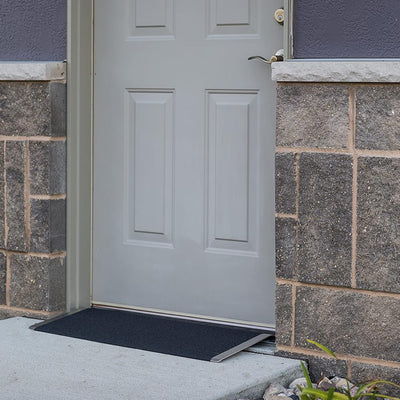 EZ-ACCESS TRANSITIONS 32x12" Angled Entry Plate Threshold Ramp, Black (Used) - VMInnovations