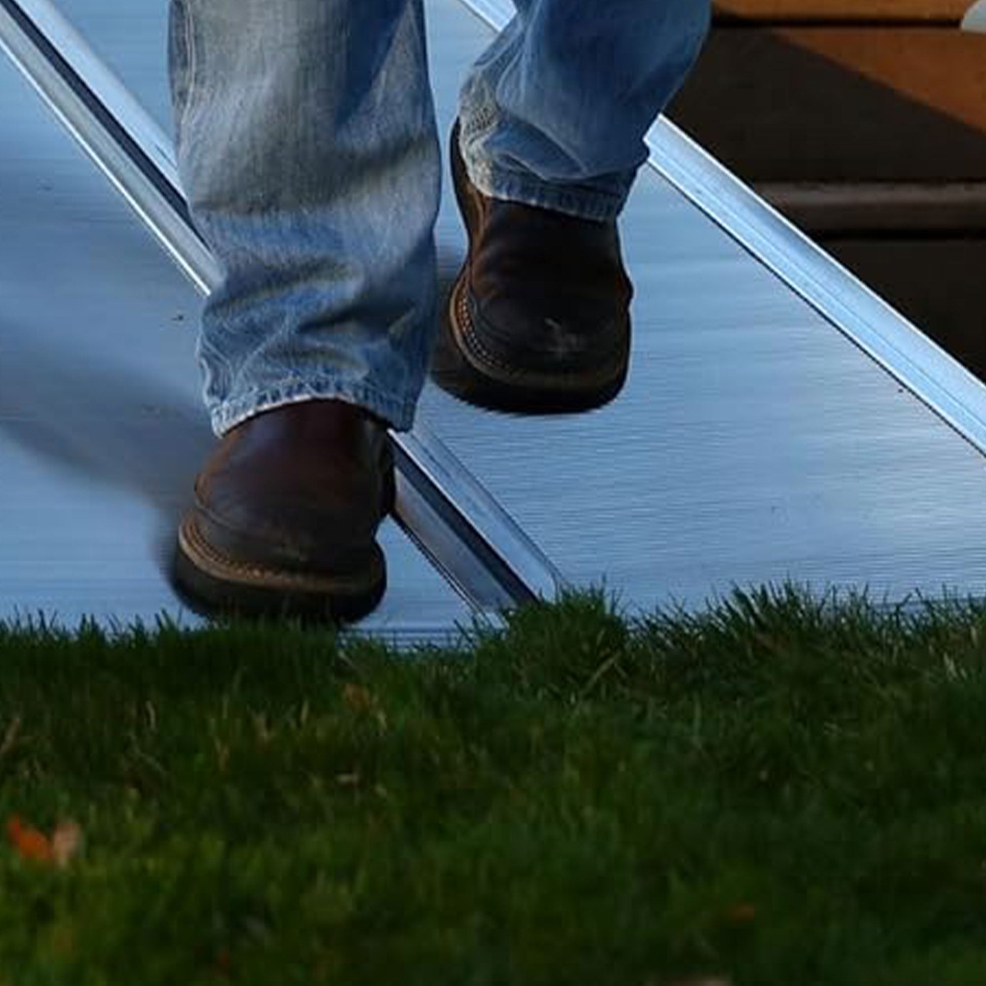 EZ-ACCESS TRAVERSE 2 Foot Aluminum Singlefold Portable Loading Ramp, Silver - VMInnovations
