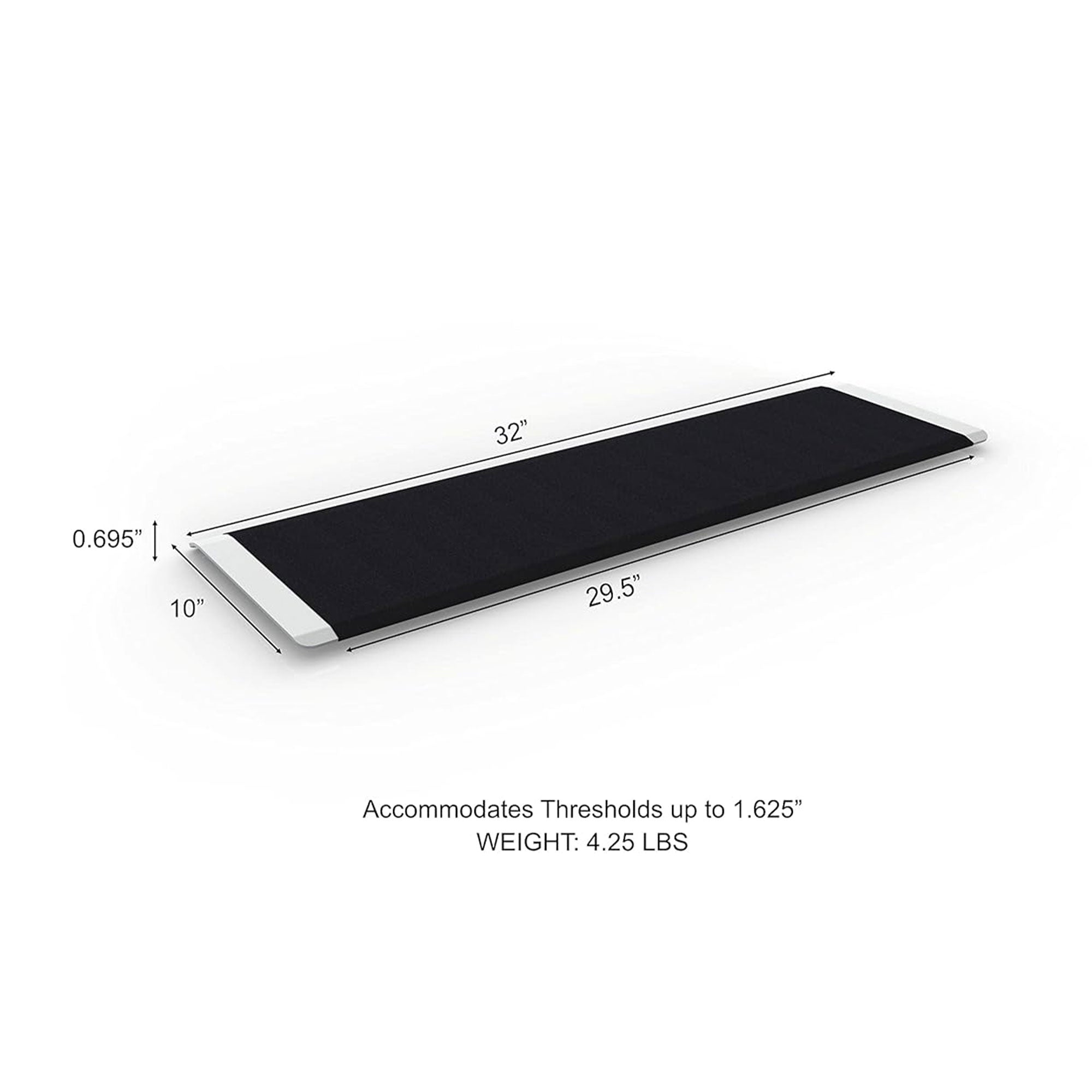 EZ-ACCESS 32 x 10" Portable Angled Entry Plate Threshold Ramp, Black (Used) - VMInnovations