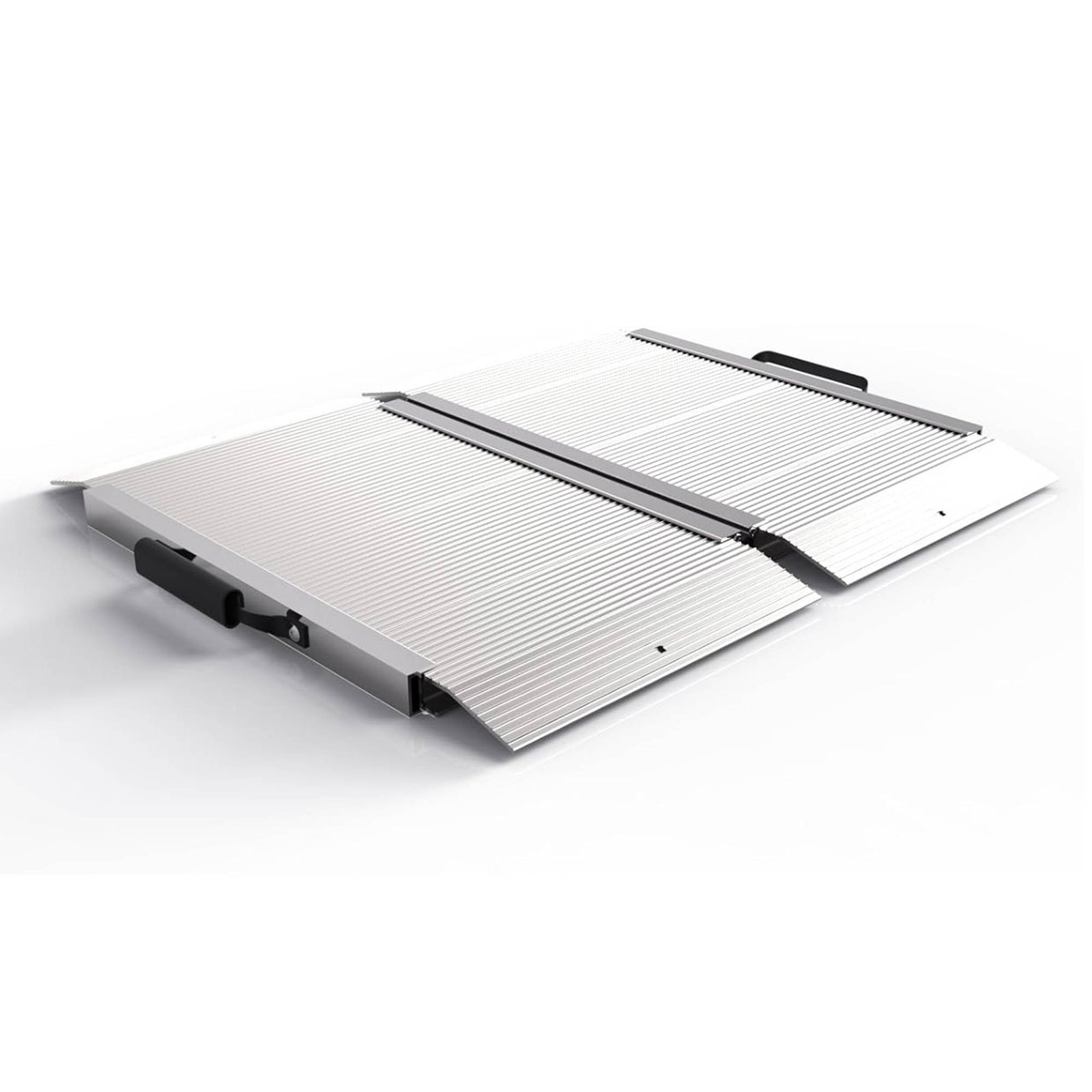 EZ-ACCESS TRAVERSE 2 Foot Singlefold Edgeless Portable Loading Ramp, Silver - VMInnovations