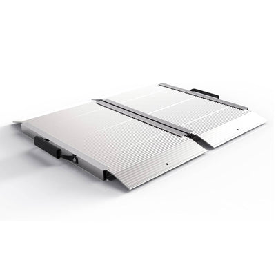 EZ-ACCESS TRAVERSE 2 Foot Singlefold Edgeless Portable Loading Ramp, Silver - VMInnovations