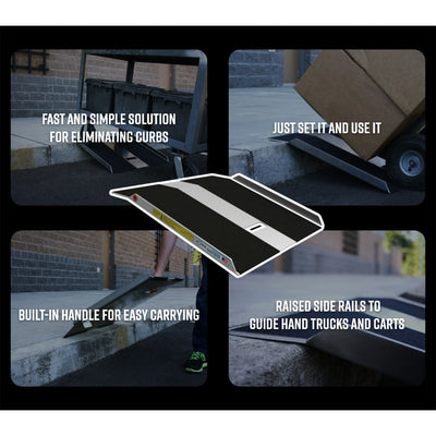 EZ-ACCESS Curb Plate for Moving Cargo, Service Carts, and Wheelchairs (Open Box) - VMInnovations