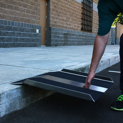 EZ-ACCESS Curb Plate for Moving Cargo, Service Carts, and Wheelchairs (Open Box) - VMInnovations