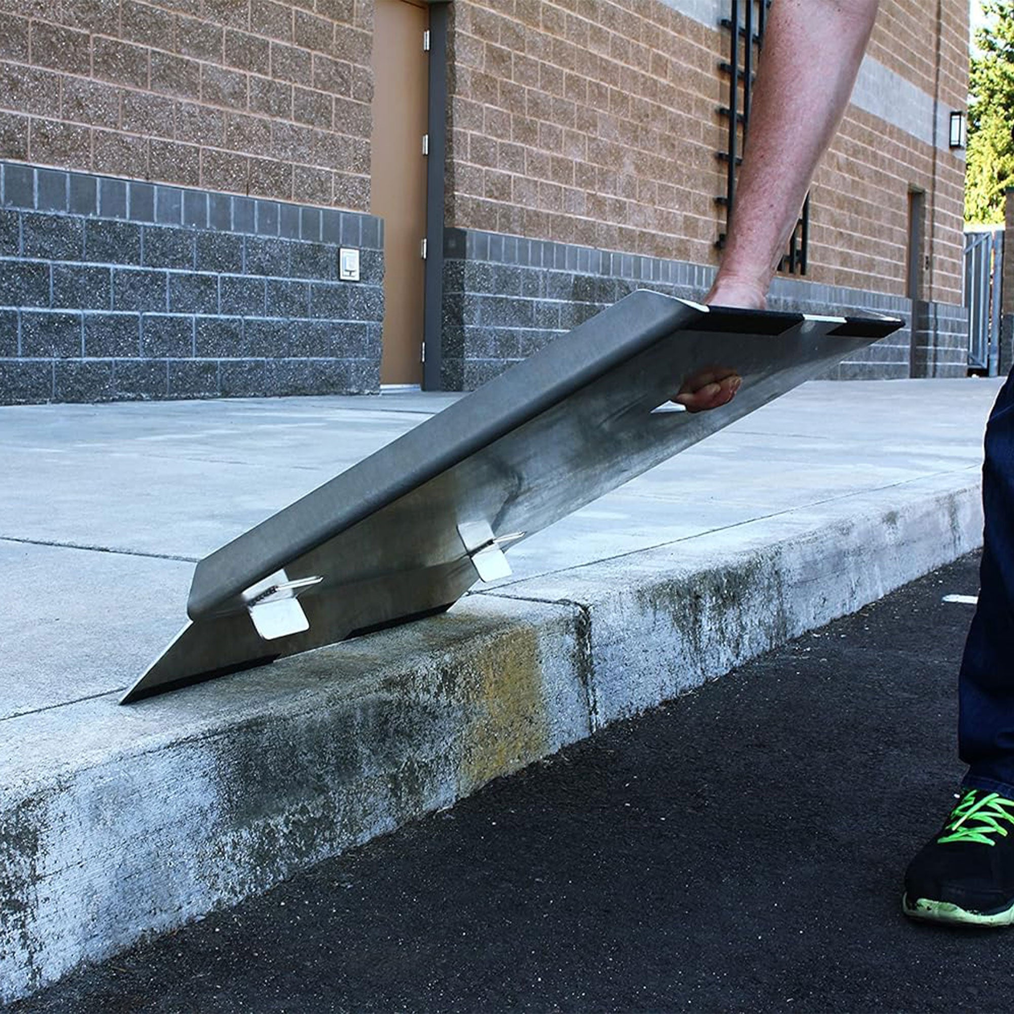 EZ-ACCESS Curb Plate for Moving Cargo, Service Carts, and Wheelchairs (Open Box) - VMInnovations