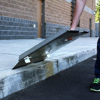 EZ-ACCESS Curb Plate for Moving Cargo, Service Carts, and Wheelchairs (Open Box) - VMInnovations