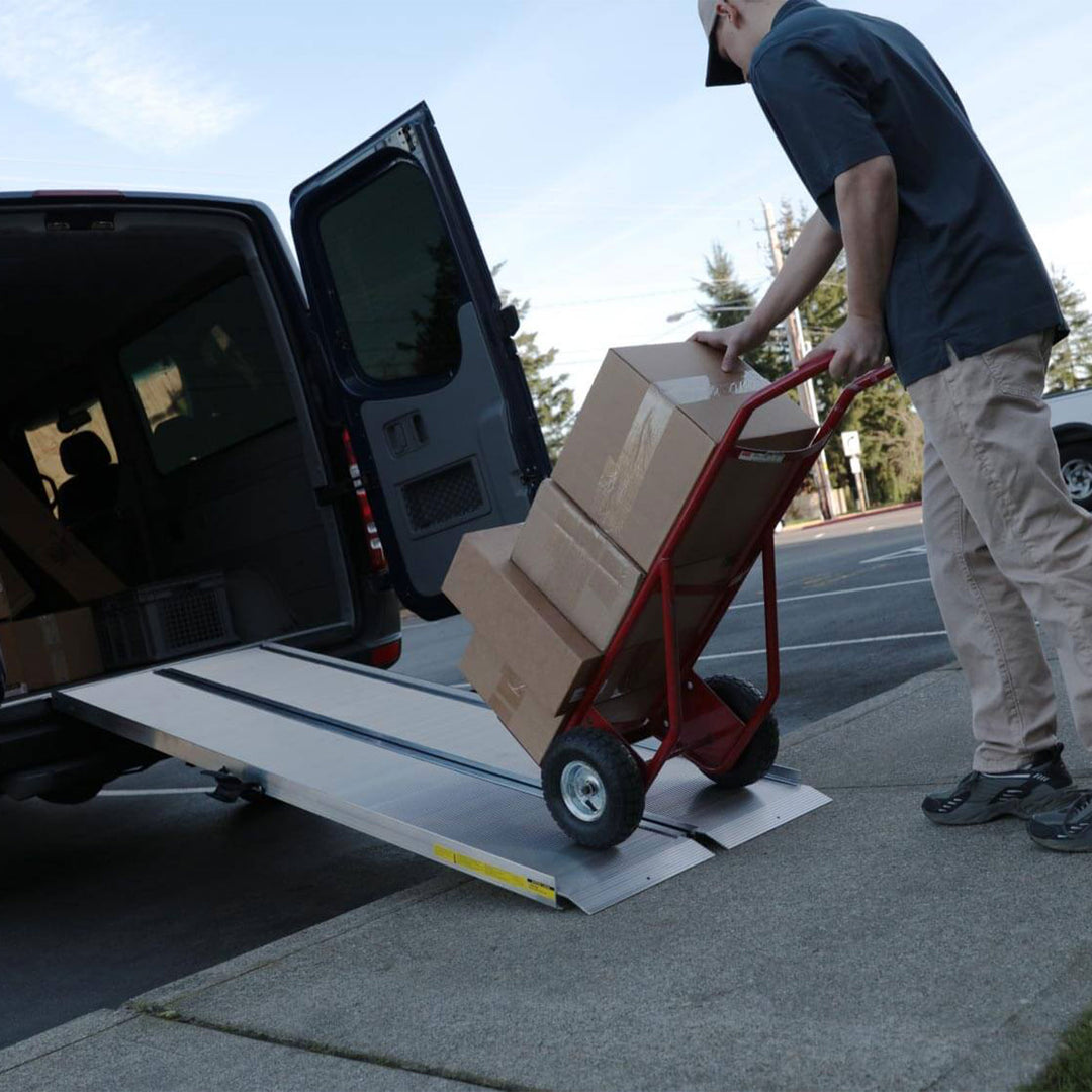 EZ-ACCESS 6ft Aluminum Singlefold Portable Loading Ramp, Silver (Open Box) - VMInnovations