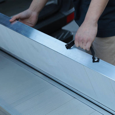 EZ-ACCESS 6ft Aluminum Singlefold Portable Loading Ramp, Silver (Open Box) - VMInnovations