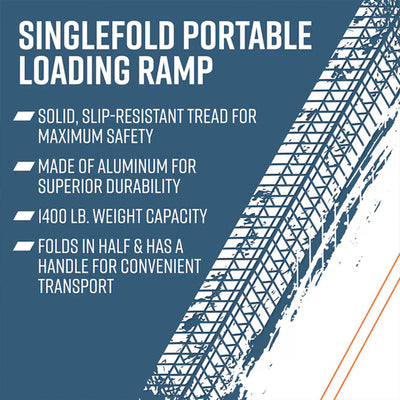 EZ-ACCESS 4 Foot Aluminum Singlefold Portable Loading Ramp, Silver (Open Box)