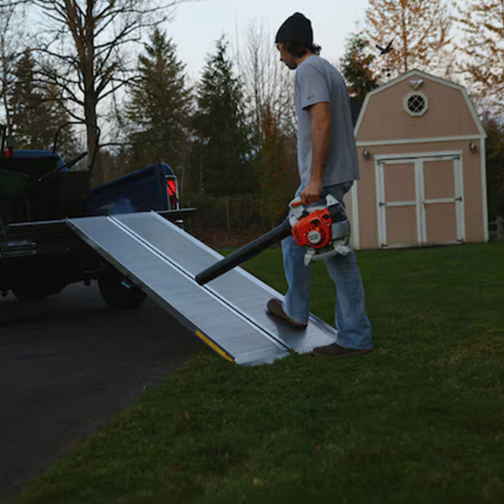 EZ-ACCESS 4 Foot Aluminum Singlefold Portable Loading Ramp, Silver (Open Box) - VMInnovations
