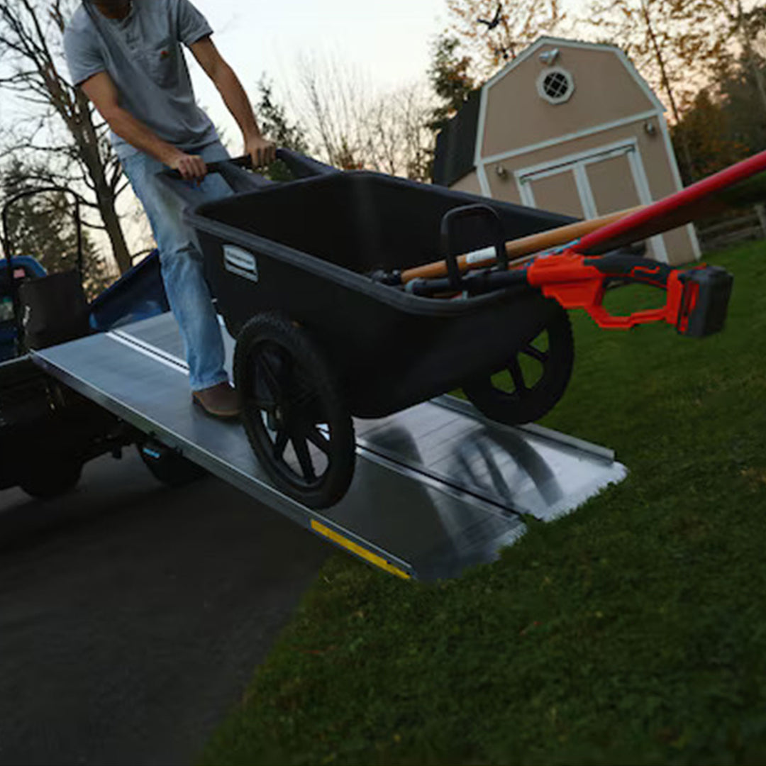EZ-ACCESS 4 Foot Aluminum Singlefold Portable Loading Ramp, Silver (Open Box) - VMInnovations