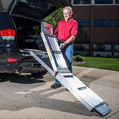 EZ-ACCESS SUITCASE 7 Foot TRIFOLD Portable Ramp with Surface That Resists Slips - VMInnovations