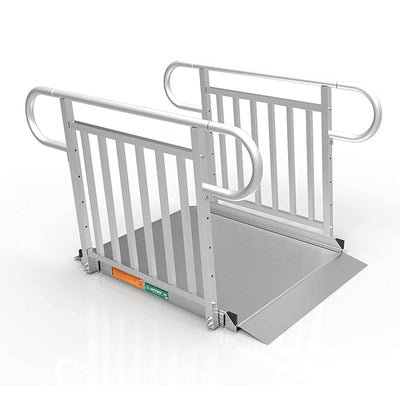 EZ-ACCESS GATEWAY 3G 5 Foot Aluminum Wheelchair Ramp with Vertical Picket Rail