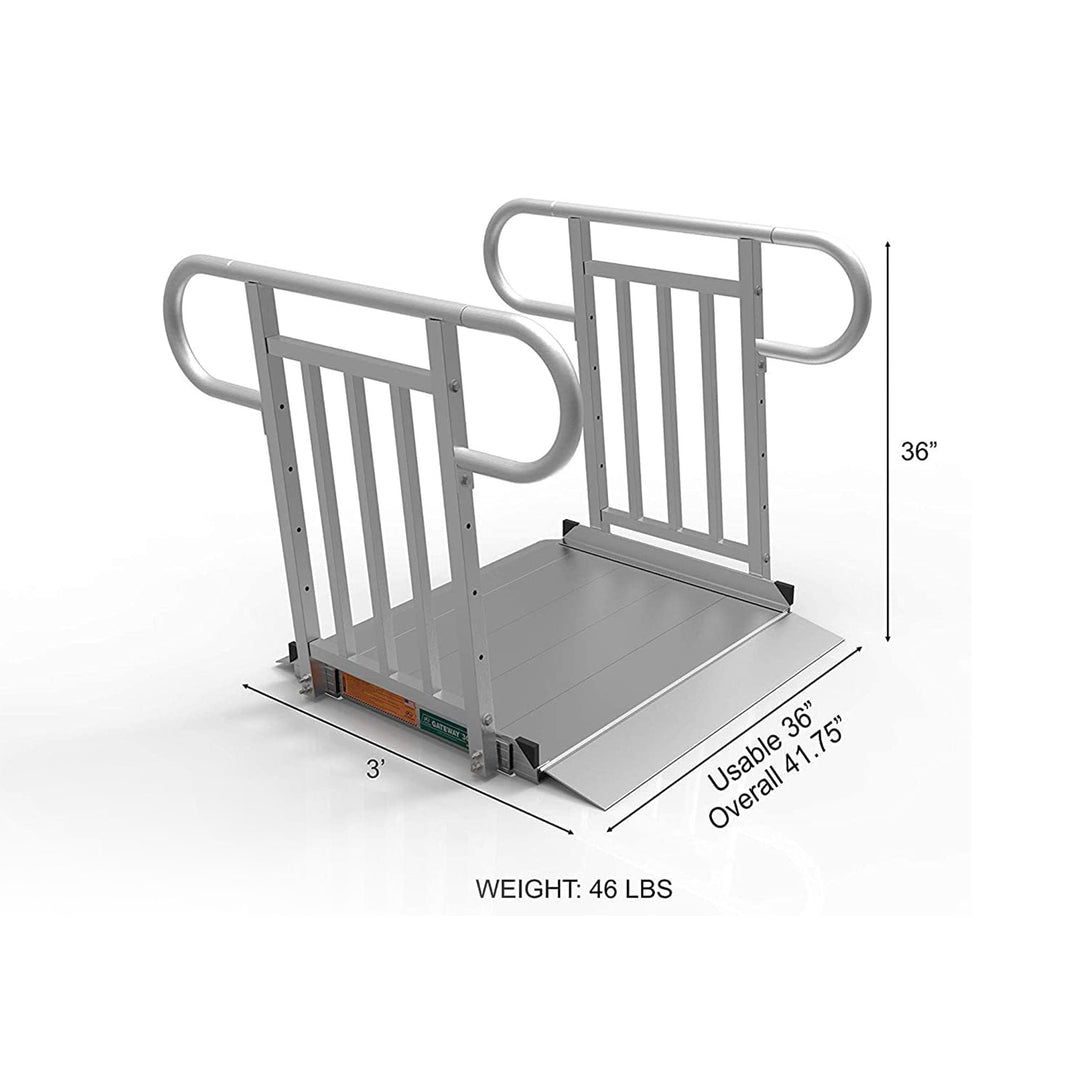 EZ-ACCESS GATEWAY 3G 6 Foot Aluminum Wheelchair Ramp with Vertical Picket Rail