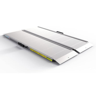 EZ-ACCESS TRAVERSE 4 Foot Singlefold Edgeless Portable Loading Ramp, Silver - VMInnovations