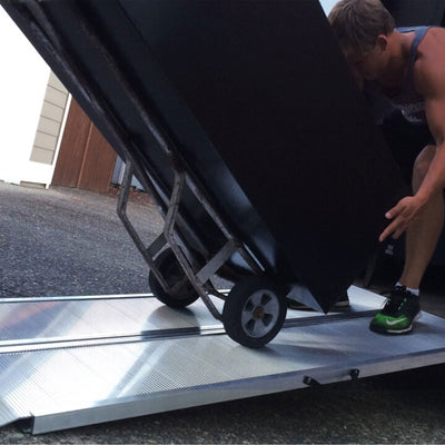 EZ-ACCESS TRAVERSE 4 Foot Singlefold Edgeless Portable Loading Ramp, Silver - VMInnovations