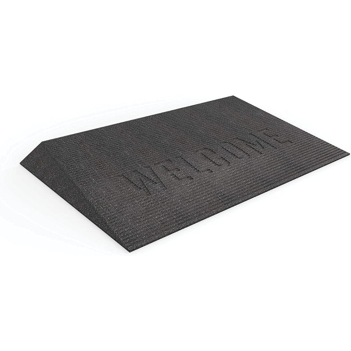 EZ-ACCESS TRANSITIONS 2.5" Rubber Angled Welcome Entry Mat, Black (Open Box) - VMInnovations