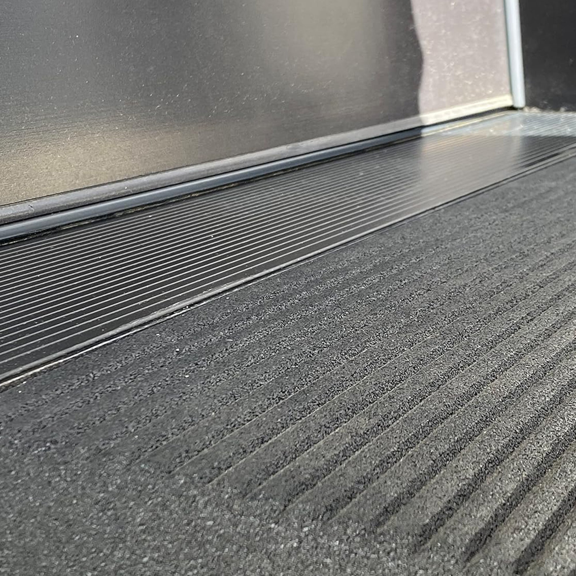 EZ-ACCESS TRANSITIONS 2.5" Rectangular Rubber Angled Welcome Entry Mat, Black - VMInnovations