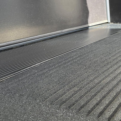 EZ-ACCESS TRANSITIONS 2.5" Rectangular Rubber Angled Welcome Entry Mat, Black - VMInnovations