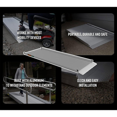 EZ-ACCESS GATEWAY 3G 6ft Portable Wheelchair Ramp w/2 Line Handrails (Open Box) - VMInnovations