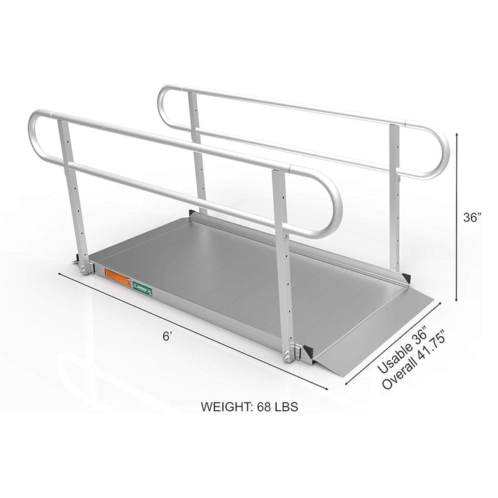 EZ-ACCESS GATEWAY 3G 6ft Portable Wheelchair Ramp w/2 Line Handrails (Open Box)