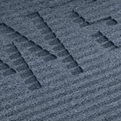EZ-ACCESS TRANSITIONS 1.5" Rectangular Rubber Angled Welcome Entry Mat, Gray - VMInnovations
