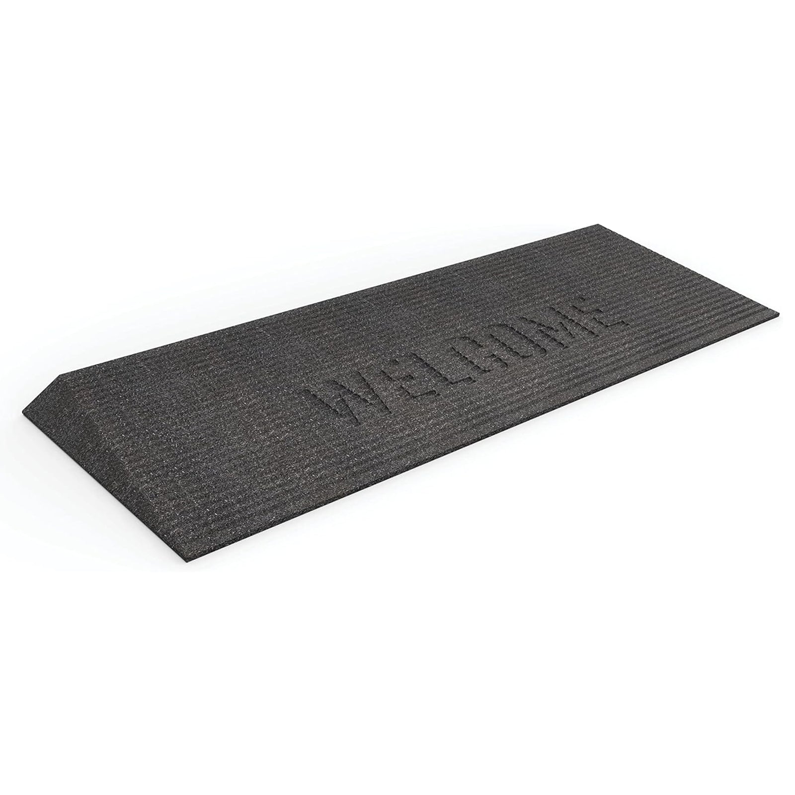 EZ-ACCESS TRANSITIONS 1.5" Rubber Angled Welcome Entry Mat, Black (Used) - VMInnovations