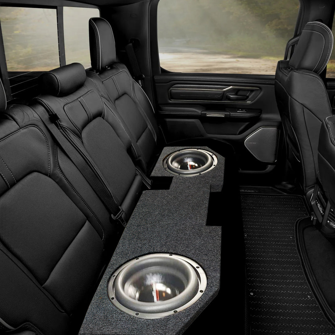 QPower QDODGE104DOOR Dodge Quad Cab '02-15 Dual 10" Truck Subwoofer Box (Used) - VMInnovations