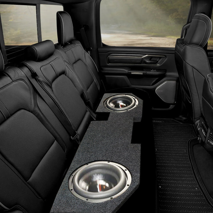 QPower QDODGE104DOOR Dodge Quad Cab '02-15 Dual 10" Truck Subwoofer Box (Used) - VMInnovations