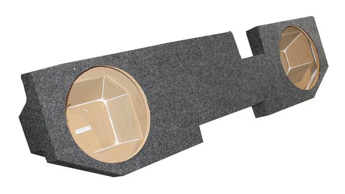 QPower Dodge Quad Cab '02 Dual 12" Subwoofer Box Enclosure (Open Box)