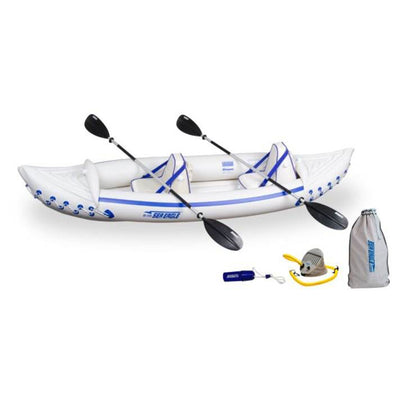 SEA EAGLE 330 Professional 2 Person Inflatable Sport Kayak Canoe Boat w/ Paddles - VMInnovations