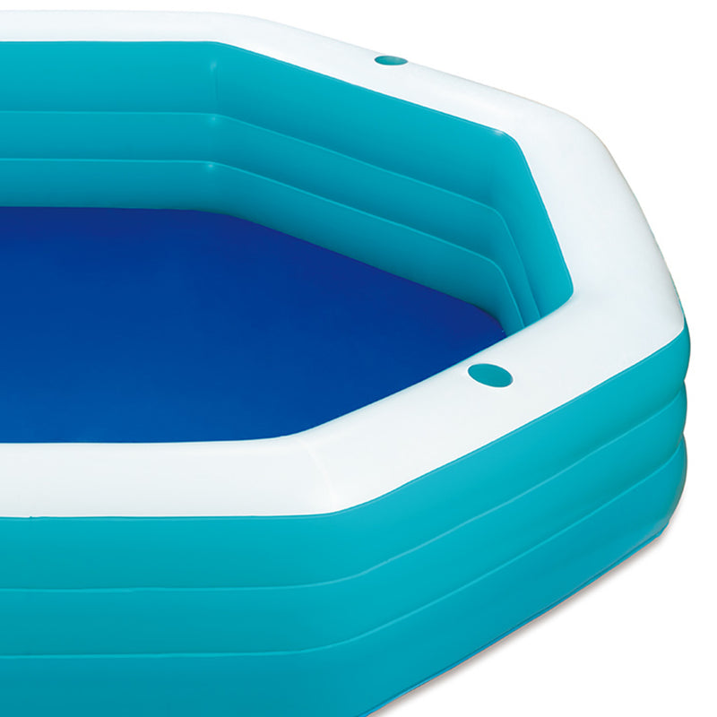 Summer Waves Octagonal Ground Pool with Durable PVC Construction and Air Chamber