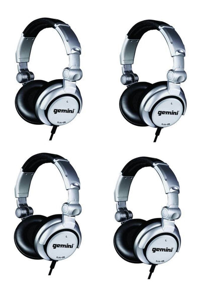 NEW! 4 GEMINI DJX-05 Professional DJ Over-Ear Headphones - Reversible & Foldable