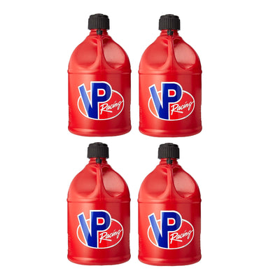 VP Racing 5.5 Gal. Round Plastic Motorsport Container Jug, Red (4 Pack)