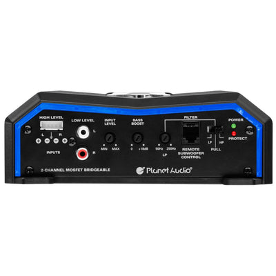 Planet Audio 1200W 2 Channel Full Range Class A/B MOSFET Amplifier (4 Pack)