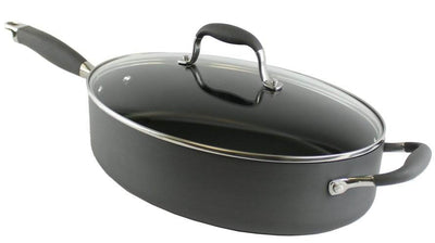 Rachael Ray Advanced 5 Qt. Covered Oval Saute Pan Kitchen Cookware - Open Box