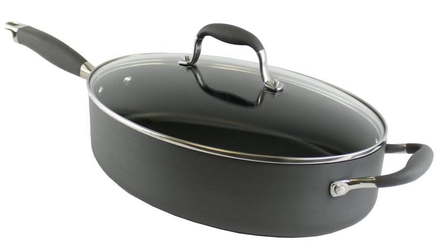Rachael Ray Advanced 5 Qt. Covered Oval Saute Pan Kitchen Cookware - Open Box
