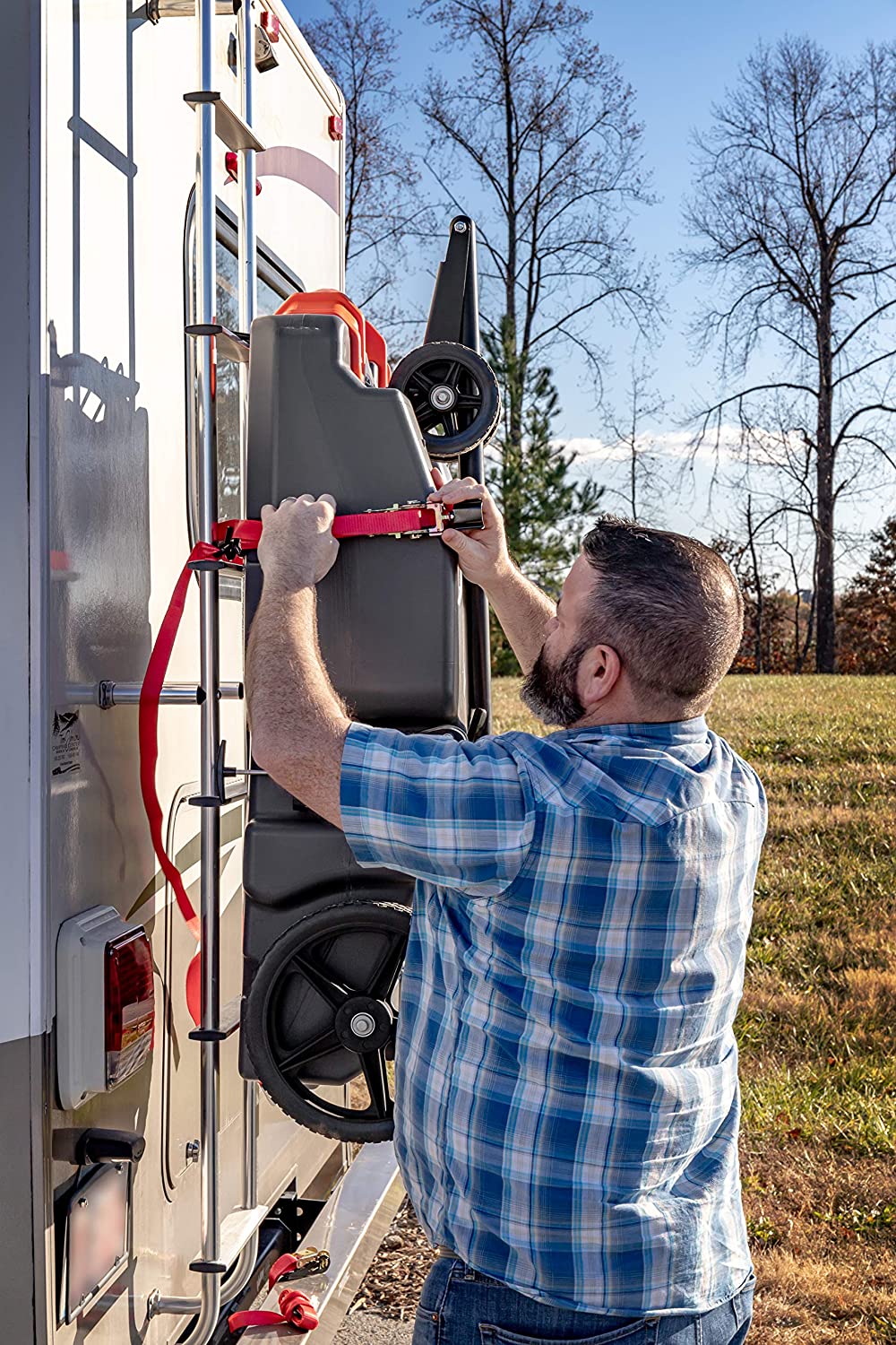 Camco Rhino 28 Gallon RV Waste Holding Tank w/ Hose & Accessories (Open Box)